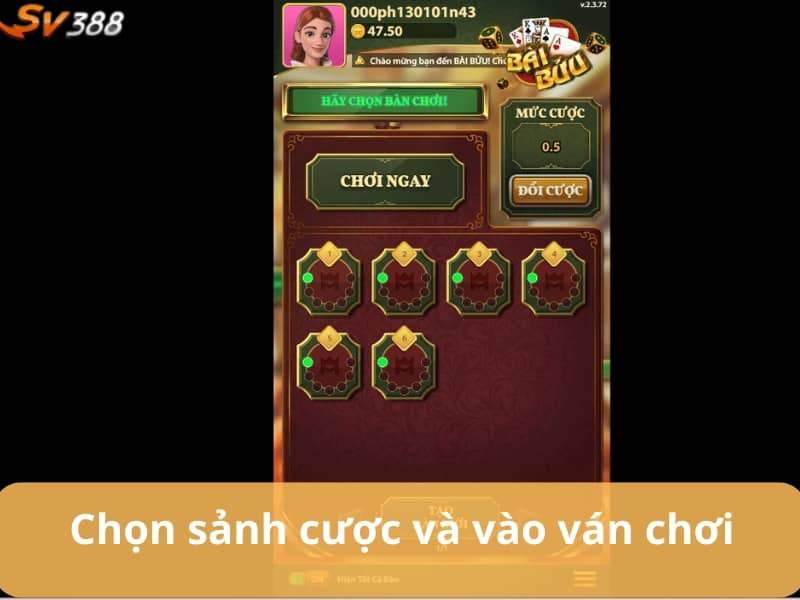 Chọn sảnh cược và vào ván chơi Chọn sảnh cược và vào ván chơi