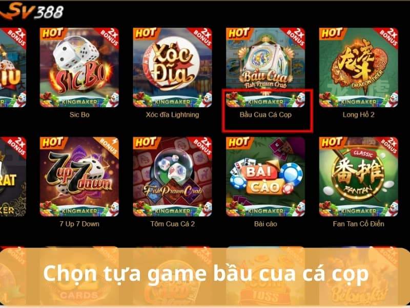 Chọn tựa game Bầu Cua Cá Cọp Chọn tựa game Bầu Cua Cá Cọp