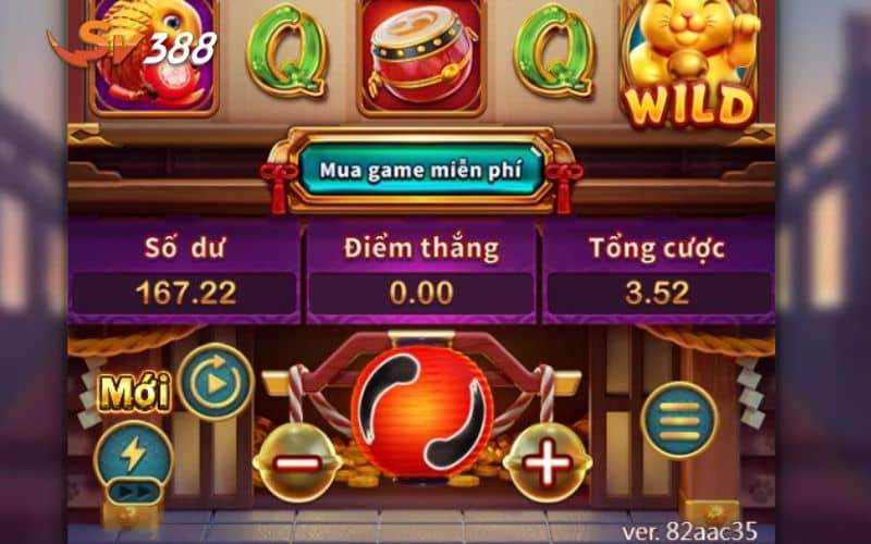 Các nút chức năng khi chơi Mèo Tài Tẩm Bảo Các nút chức năng khi chơi Mèo Tài Tẩm Bảo