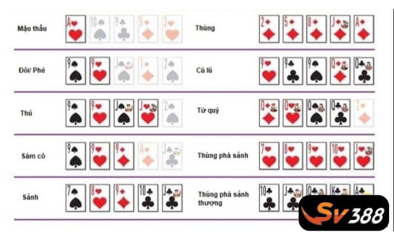 Thuật ngữ trong bài mậu binh online Thuật ngữ trong bài mậu binh online